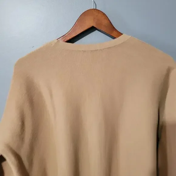 J Jill Sweater Size 1X Cozy Tan Crew Neck Slub Knit Casual Womens Long Sleeve - Picture 8 of 10